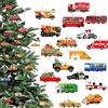 QIZHIQIAMY 36 Pezzi Ornamenti Natalizi a Forma di Auto in Legno Pendenti Natalizi con Corde Addobbi Albero di Natale Particolari Decorazioni Natalizie per La Casa e Come Etichetta Regalo (Veicolo)