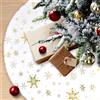 XIMEY Tappeto Albero di Natale 90cm bianco Copri Base Albero Natale, morbido Gonna Albero di Natale, Copri Albero di Natale per Decorazione Natalizia Invernale, Decorazioni Albero di Natale (Oro)