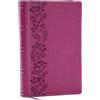 Thomas Nelson Holy Bible: New King James Version, Pink, Leathersoft, Personal Size Large Print Reference Bible, 43,000 Cross References, Red Letter, Thumb Indexed, Comfort Print