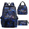 KASENFASHION Stray Zaino Bambini Scuola Set Borsa per il pranzo Astuccio Stile Kpop Backpack Grande Capacità Laptop 15,6 Pollici Comodo Resistente Viaggio