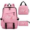 KASENFASHION Stray Zaino Bambini Scuola Set Borsa per il pranzo Astuccio Stile Kpop Backpack Grande Capacità Laptop 15,6 Pollici Comodo Resistente Viaggio