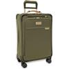 Briggs & Riley Valigie Spinner Espandibili 4 Ruote, Oliva, Carry-On 56cm, Essenziale a mano
