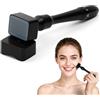 ALIIP Timbro Dermastamp Derma Stamp Regolabile 0-3 mm Professionale Dermastamp Microneedling Regolabile, Derma Roller per Capelli, Barba, Viso, Corpo, Design Antiscivolo, Nero(140 perni)