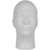 MagiDeal Parrucca da uomo in polistirolo Parrucca da testa Modello da esposizione Bianco Multifunzionale Porta cappelli Cappelli Occhiali Fascia per capelli