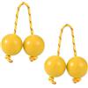 Rordigo Aslatua Shaker Shaker - Set di 2 paia per bambini, adulti, matrimoni, feste, lezioni di musica, colore giallo