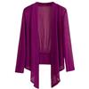 Generico Cardigan Donna,Cardigan Bianco da Donna Kimono Aperto Sul davanti Mantelle Coprispalle Trasparenti Maniche A 3/4 Eleganti Parei Estivi Scialle per Abiti da Sera Abiti da Sposa Eleganti E Formali Vio