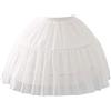 only y Jupon Vintage Sottogonna per matrimonio - Crinoline Sottogonna per donne e ragazze, stile corto, 2 cerchi 2 strati (Bianco)