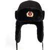 Hiraith Ushanka - Cappello da pilota di bombardiere russo, caldo cappello invernale sovietico con paraorecchie spesse, cappello da sci all'aperto per uomini e donne, Nero1, taglia unica
