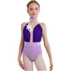 Choomomo Body Ginnastica Classica Bambina Leotard Body Danza Senza Maniche Outfit Pattinaggio Artistico Danza Costume Spettacoli 5-16 Anni Viola 11-12 anni