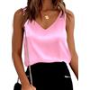 Mawor Canotte estive in Raso per Le Donne Camicette Camicette Camicette Camicie, Rosa Brillante., 3XL