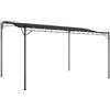 vidaXL Tettoia Antracite 4x3 m 180 g/m² Tessuto e Acciaio