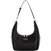 GUESS Phoebe Hobo Shoulder Bag, Borsa a Tracolla Donna, Logo Nero, Taglia Unica