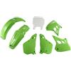 Ufo Kit carene UFO PLAST, set di 7 pezzi in plastica per Kawasaki KX 250 cc, anni di produzione 1990-1991, colore: verde/bianco