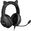 Krüger&Matz Cuffie da gioco Kruger&Matz per bambini, nere, con microfono