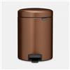 Brabantia Cestino a pedale Brabantia NewIcon da 5 l, bronzo caldo