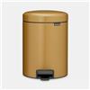 Brabantia Cestino con pedale Brabantia NewIcon da 5 l, oro caldo