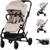 CHIPOLINO Passeggino Go Twist Latte con Seduta Girevole 360° - Reclinabile, Leggero e Compatto fino a 22 kg