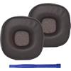 Adhiper Cuscinetti di ricambio per cuffie Marshall Major V, in morbida pelle proteica e memory foam, comodi, antirumore e durevoli, con anello di tenuta impermeabile (marrone)