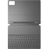 Lenovo Custodia a libro per Idea Tab Plus, custodia magnetica per tablet con connessione Pogo Pin e portapenne integrato, custodia sottile e leggera in pelle PU, colore: Grigio Luna