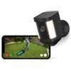Ring videocamera Plus con faretti a batteria (Spotlight Cam 1 videocamera Nero