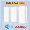 Sistema Mesh Wifi 6 AX3000 Router Wireless Tenda MX12 2-Pack Router Wifi Mesh Fi