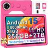 Dghrti 2026 Tablet Android 15 Con EVA Silicone Custodia Protettiva 24GB 256GB/2TB