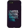 Birthday Gift Limited Edition August 199 Custodia per iPhone SE (2020) / 7/8 Edizione Limitata Agosto 1990 Retro Vintage 1990