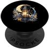Lunar Light Art Acquerello Lanterna Luna Mezzaluna Arte Celeste PopSockets PopGrip Adesivo