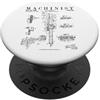 Grandio Design Vintage Patent Drawing Gi Disegno di stampa di brevetto del calibro del quadrante vintage del macchinista divertente PopSockets PopGrip Adesivo