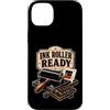 Jimbeels Custodia per iPhone 14 Plus Ink Roller Ready Rullo Inchiostro Tipografia