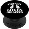 Giraffe Lover Merch with Retro Safari Ae Questo ragazzo ama le giraffe due pollici PopSockets PopGrip Adesivo
