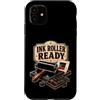 Jimbeels Custodia per iPhone 11 Ink Roller Ready Rullo Inchiostro Tipografia