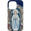 Happy Catholics Custodia per iPhone 13 Pro Rosario Nostra Signora di Lourdes Beata Madre Maria Cattolica