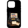 Jimbeels Custodia per iPhone 16 Pro QSL CARD CALM Radio Cartolina Stazione