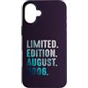 Birthday Gift Limited Edition August 200 Custodia per iPhone 16 Plus Edizione Limitata Agosto 2006 Retro Vintage 2006