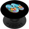 Island Soles Studio Vibrante Infradito Tropical Plumeria Estate PopSockets PopGrip Adesivo