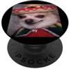 Cute Funny Dog Chihuahua Theme Art Meme Ay Divertente Chihuahua Cane Sombrero Sfocato Spagnolo Meme PopSockets PopGrip Adesivo