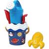 Simba Space Baby 107114607 - Set di secchi, 6 pezzi, secchio, colino, forma di sabbia, pala, rastrello, irrigatore, 11 cm, diametro: 14 cm, a partire da 10 mesi