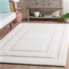 SAFAVIEH Tappeto Shag per Soggiorno, Sala da pranzo, Camera da letto - Florida Shag Collection, A Pelo Lungo, Crema e crema, 99 X 160 cm