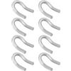 LT Easiyl 8pcs Piastrine a Molla Acciaio Inox 304 per Silenziatori Scarico Moto Ganci a U Ricambio per Saldatura (2,2x1,3Cm)