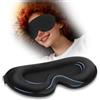 ALIIP Mascherina per Dormire 3D, 1PCS Maschera per Dormire in 100% Seta Ghiacciata, Upgrated Mascherina Occhi per Dormire per Bloccare la Luce per Dormiente Laterale, Viaggi, Pisolino