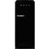Smeg linea Anni '50 Smeg Frigorifero monoporta con cerniere a destra a libera installazione FAB28RBLM6 finitura nero opaco da 60 cm - IN PROMOZIONE FINO AL 30/06