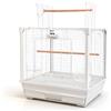 Little Friends Treetop - Gabbia per uccelli per pappagallini, canarini e fringuelli, con apribile, in legno, 47 x 47 x 63 cm, colore: bianco