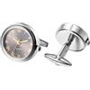 JewelryWe Gemelli Camicia Da Uomo con Orologio: Gemelli Polsino del Movimento per Orologi Funzionali Guarda Orologio