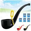 HBSFBH Pipa per Bolle di Sapone, Soffiatore for Bolle Creativo A Forma Di Tubo, Pipa bolle di Sapones, Giocattolo Per Bolle di Sapone, Mini Giocattolo Soffia Boll-e, Per Feste in Giardino e Compleanni (M1)