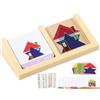 Generico Forme Geometriche Educative - Kit per Classe con di Modelli, Set di Giocattoli Impilabili per Ordinare, attività Interattiva di Abbinamento di Forme con Carte Trasparenti Ed Esercizi di Svilup