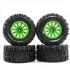 ULIIK 4 ruote per pneumatici in gomma RC, 110 x 56 mm, mozzo esagonale, 12 mm, parti di ricambio per auto radiocomandate HPI Flux UDIRC V3 TRAXXAS Mini XRT MAXX Monster Truck RC (verde)