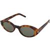 Saint Laurent SL 567 002 | Occhiali da Sole Graduati o Non Graduati | Prova Online | Plastica | Ovali / Ellittici | Marrone, Havana | Adrialenti