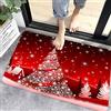 GUOCU Tappeti Natalizi Zerbino di Natale Creativo,Tappeti Bagno Antiscivolo con Motivo Natalizio,Tappetino da Bagno,Tappeto Cucina,Moquette,Zerbino di Benvenuto da Esterno per Interni B 60x90CM