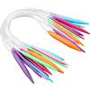 Hilitand 12pcs aghi circolari Set di ferri da maglia per tubi circolari multicolor(40CM)